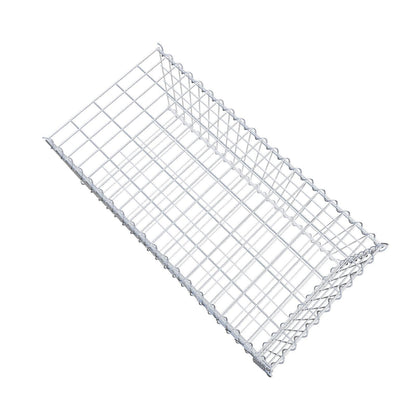 Opvokset gabion type 2 100 cm x 40 cm x 50 cm (L x H x D), maskestørrelse 5 cm x 10 cm, spiral