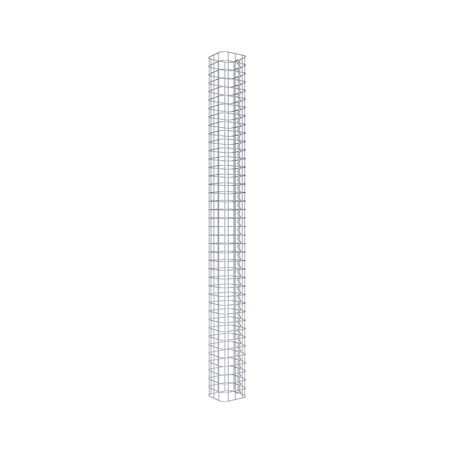 Colonne de gabion carrée 17 cm x 17 cm, 200 cm de hauteur, MW 5 cm x 5 cm