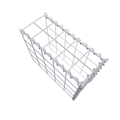 Add-on schanskorf type 4 50 cm x 40 cm x 20 cm (L x H x D), maaswijdte 10 cm x 10 cm, spiraalvormig