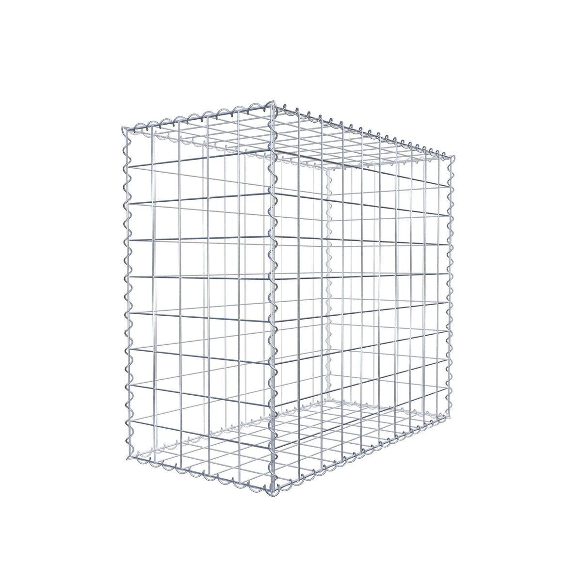 Gabbione 100 cm x 90 cm x 50 cm (L x H x P), maglia 10 cm x 10 cm, spirale
