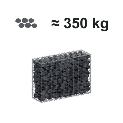Gabion 100 cm x 70 cm x 30 cm (L x H x D), maskestørrelse 5 cm x 5 cm, spiral