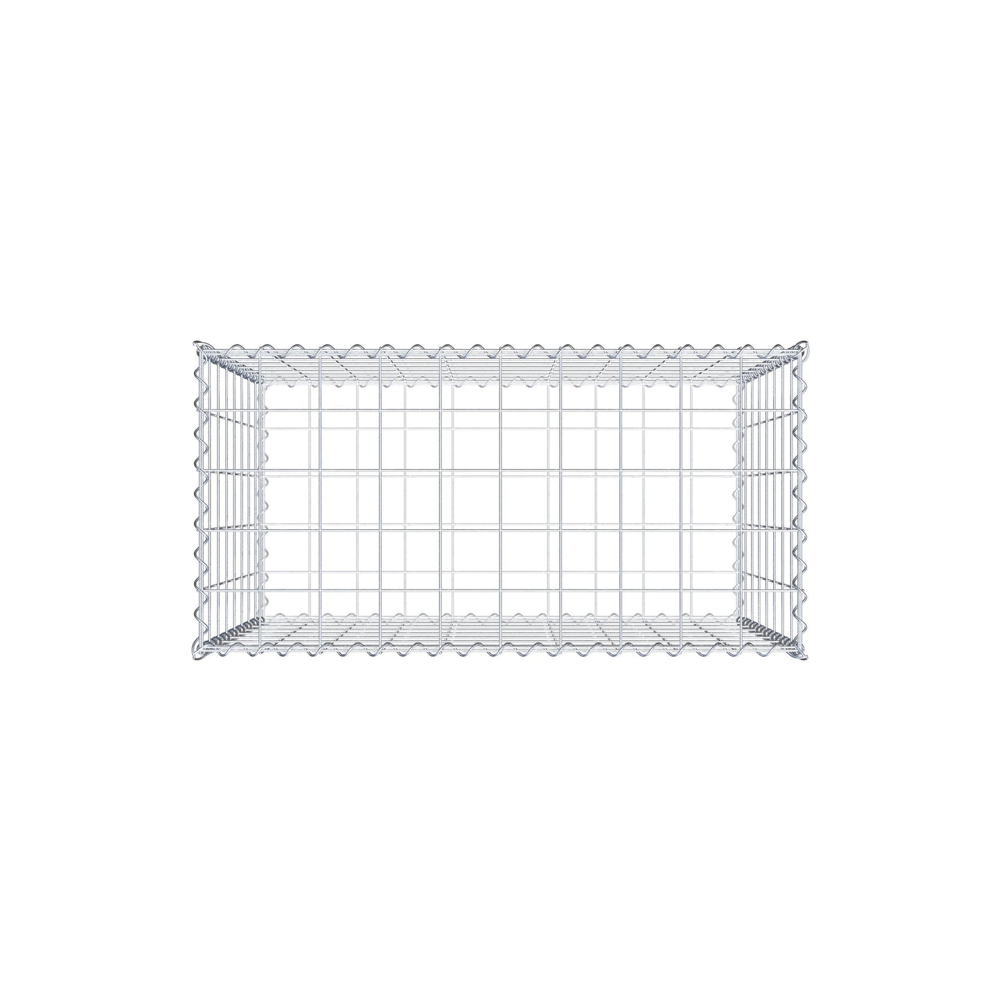 Gabione 100 cm x 80 cm x 50 cm (L x H x T), Maschenweite 10 cm x 10 cm, Spirale