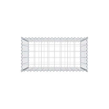 Gabione 100 cm x 80 cm x 50 cm (L x H x T), Maschenweite 10 cm x 10 cm, Spirale