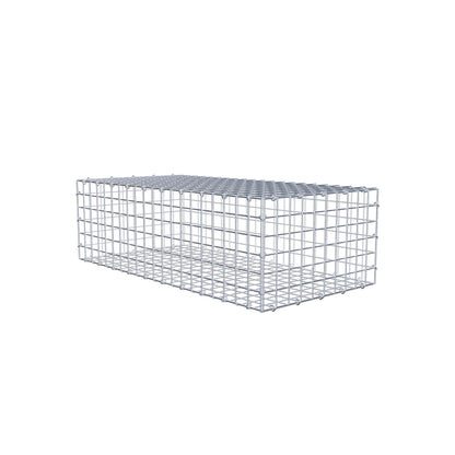 Gabbione 100 cm x 30 cm x 50 cm (L x H x P), maglia 5 cm x 5 cm, anello a C