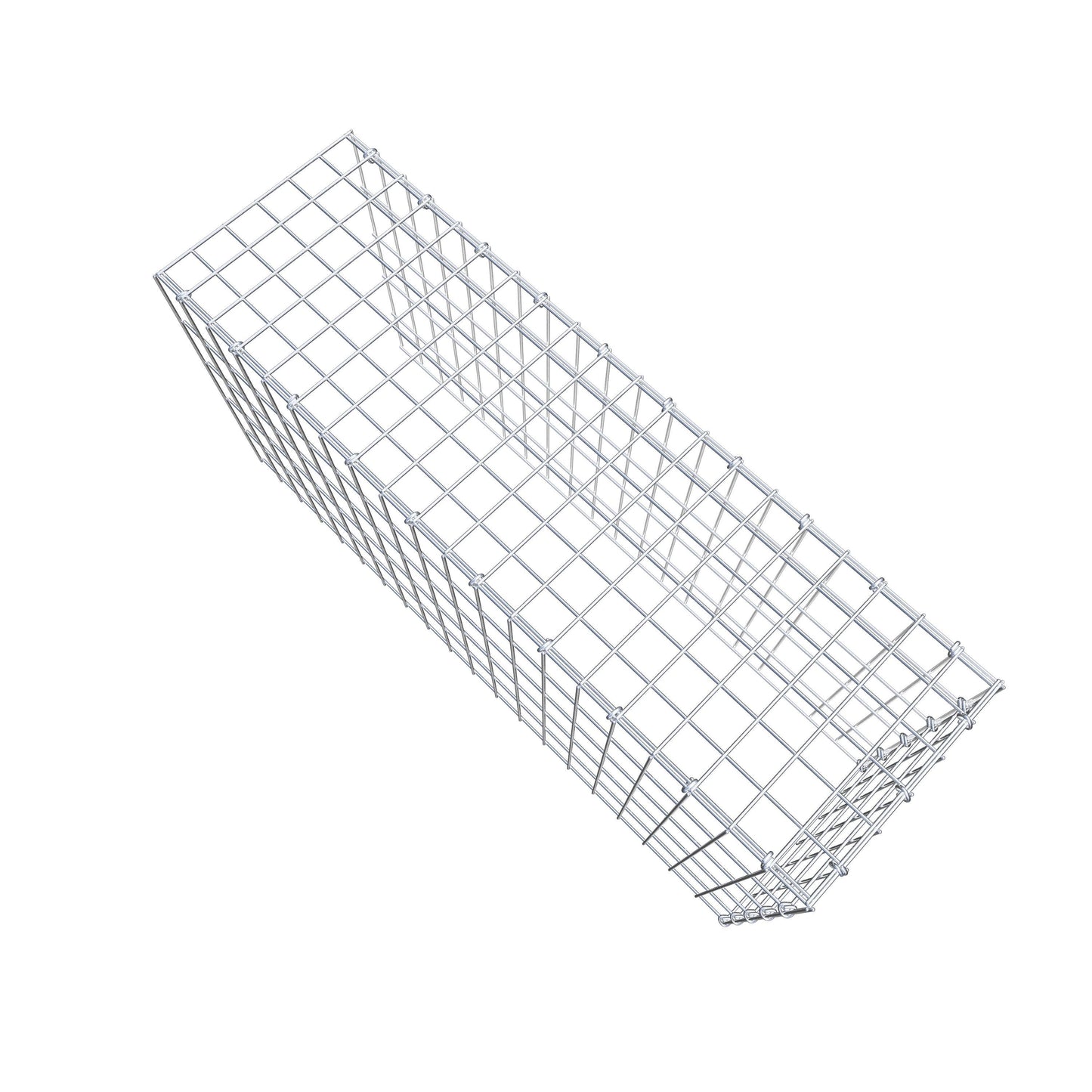 Gabbione aggiuntivo tipo 4 100 cm x 50 cm x 30 cm (L x H x P), maglia 5 cm x 10 cm, anello a C