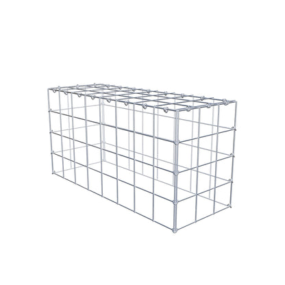 Monteret gabion type 3 80 cm x 40 cm x 30 cm (L x H x D), maskestørrelse 10 cm x 10 cm, C-ring