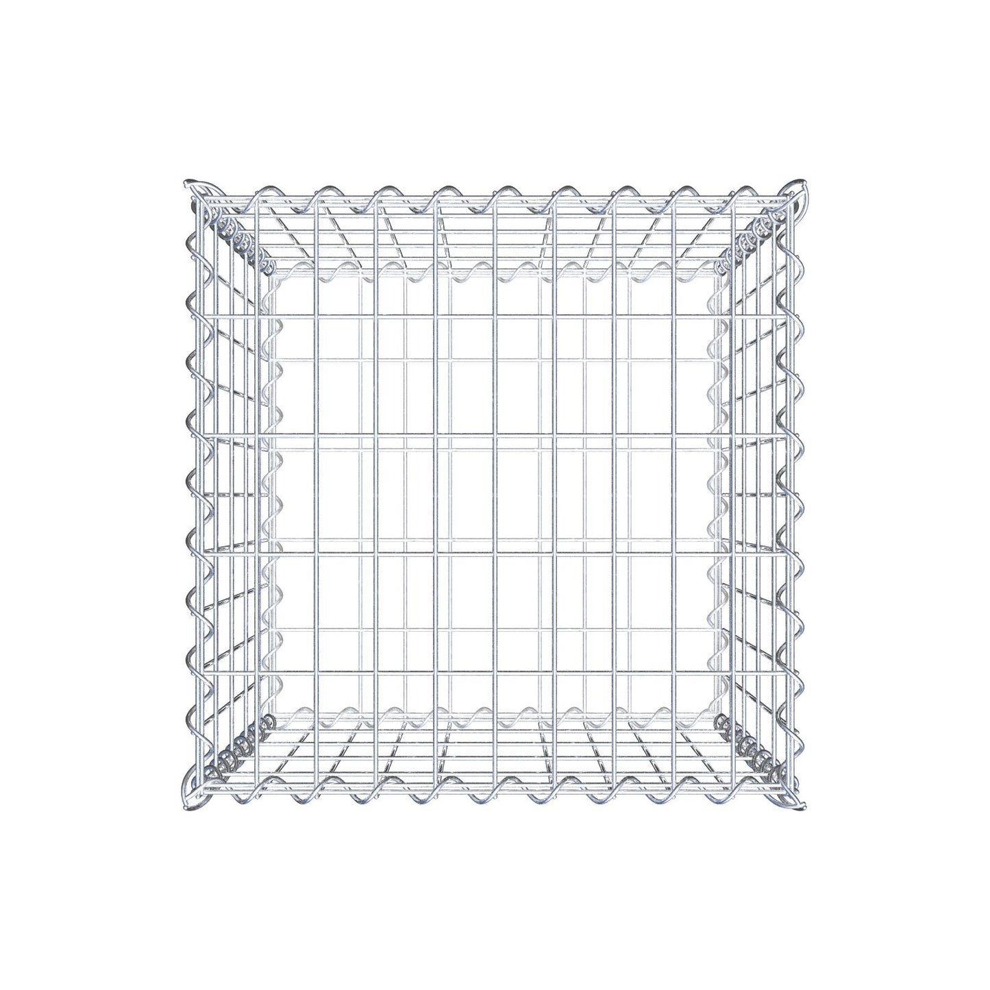 Gabione 50 cm x 50 cm x 50 cm (L x H x T), Maschenweite 5 cm x 10 cm, Spirale
