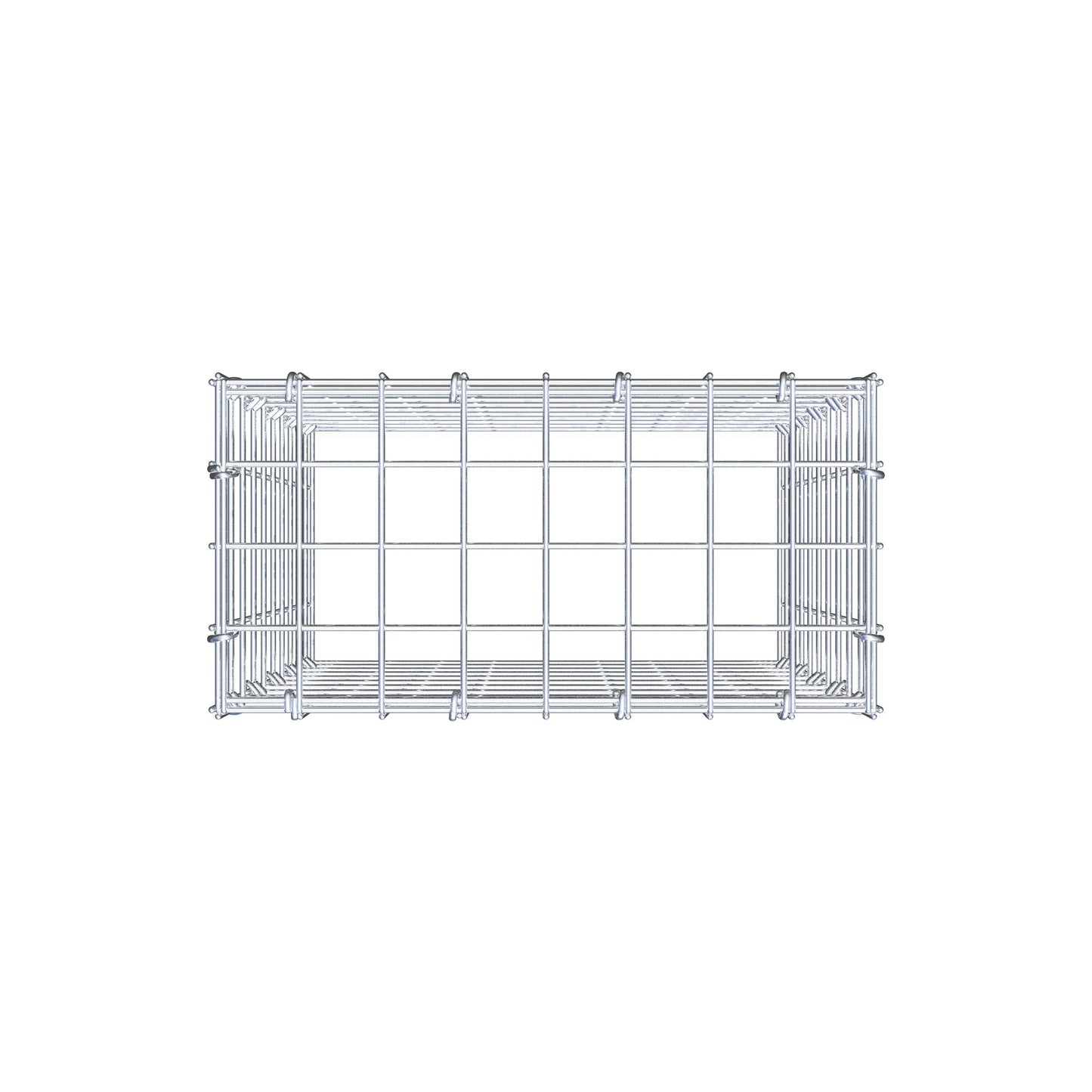 Mounted gabion type 3 50 cm x 40 cm x 20 cm (L x H x D), mesh size 5 cm x 5 cm, C-ring