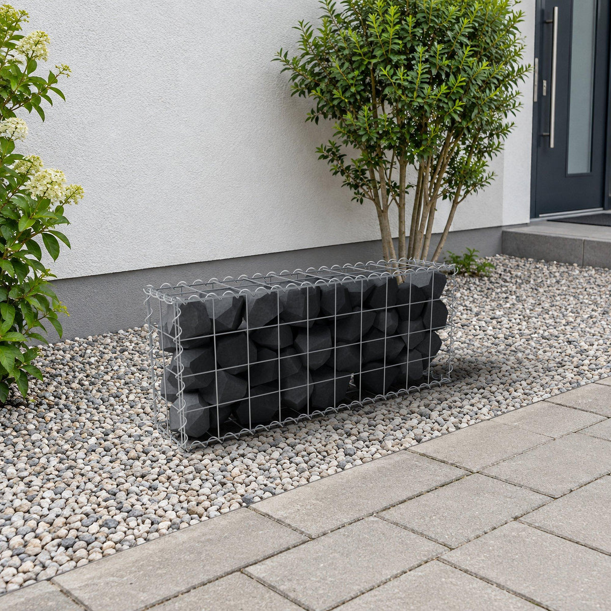 Gabione 100 cm x 40 cm x 20 cm (L x H x T), Maschenweite 10 cm x 10 cm, Spirale