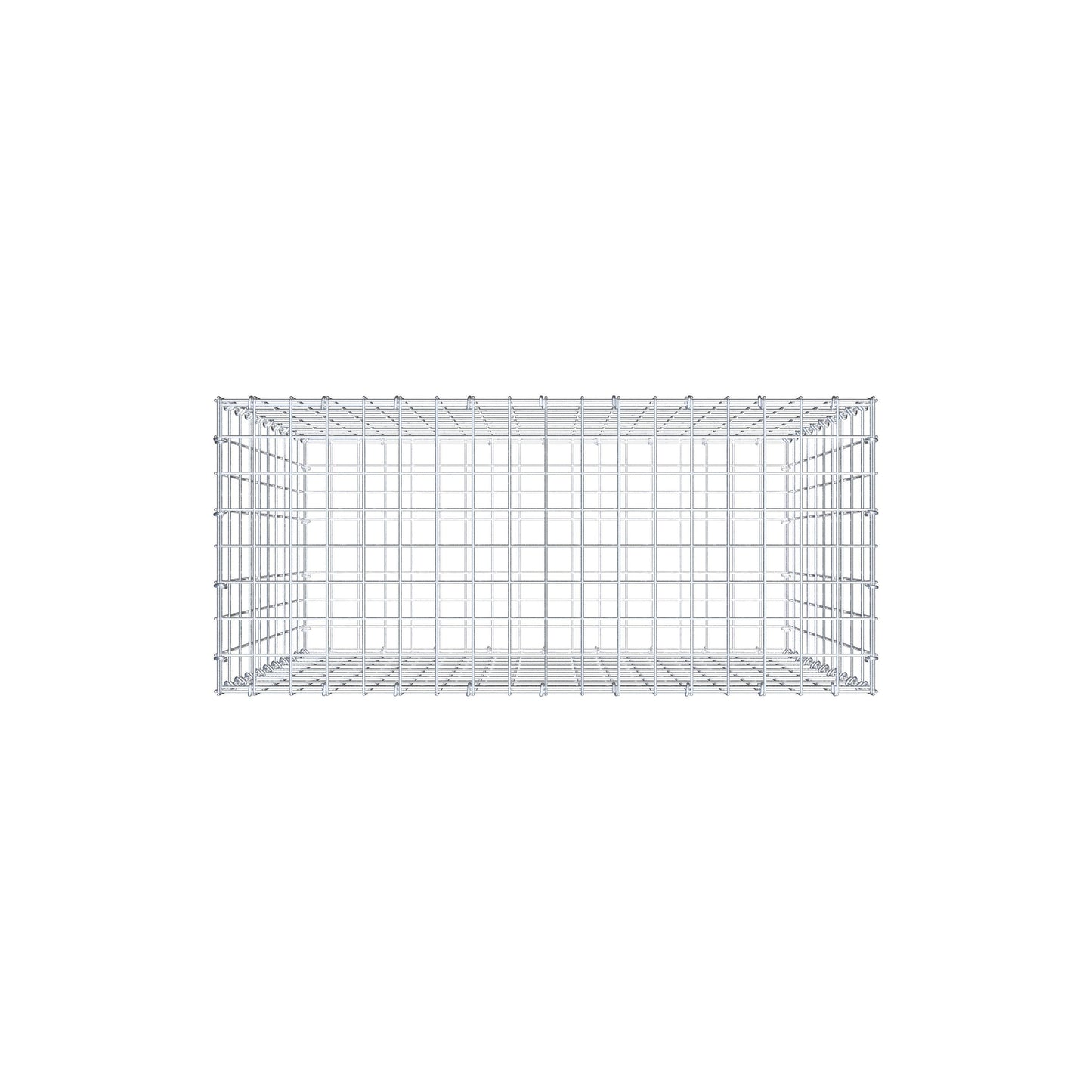 Gabione 100 cm x 90 cm x 40 cm (L x H x T), Maschenweite 5 cm x 10 cm, C-Ring