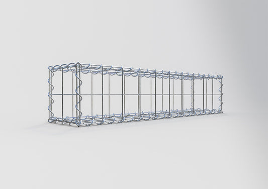 Gabion 100 cm x 20 cm x 20 cm (L x H x D), maskestørrelse 10 cm x 10 cm, spiral