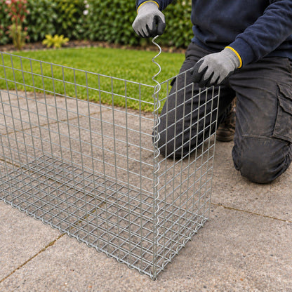 Gabion 100 cm x 70 cm x 40 cm (L x H x P), mailles 5 cm x 5 cm, spirale