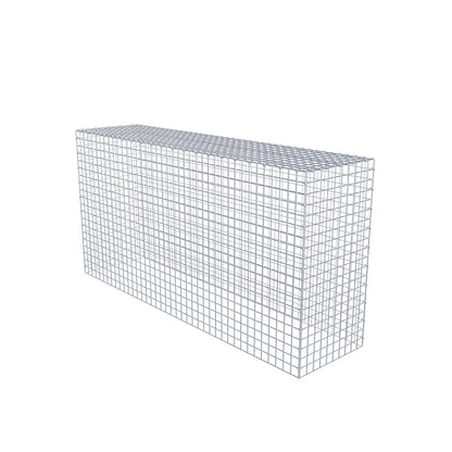Monteret gabion type 3 200 cm x 100 cm x 50 cm (L x H x D), maskestørrelse 5 cm x 5 cm, C-ring