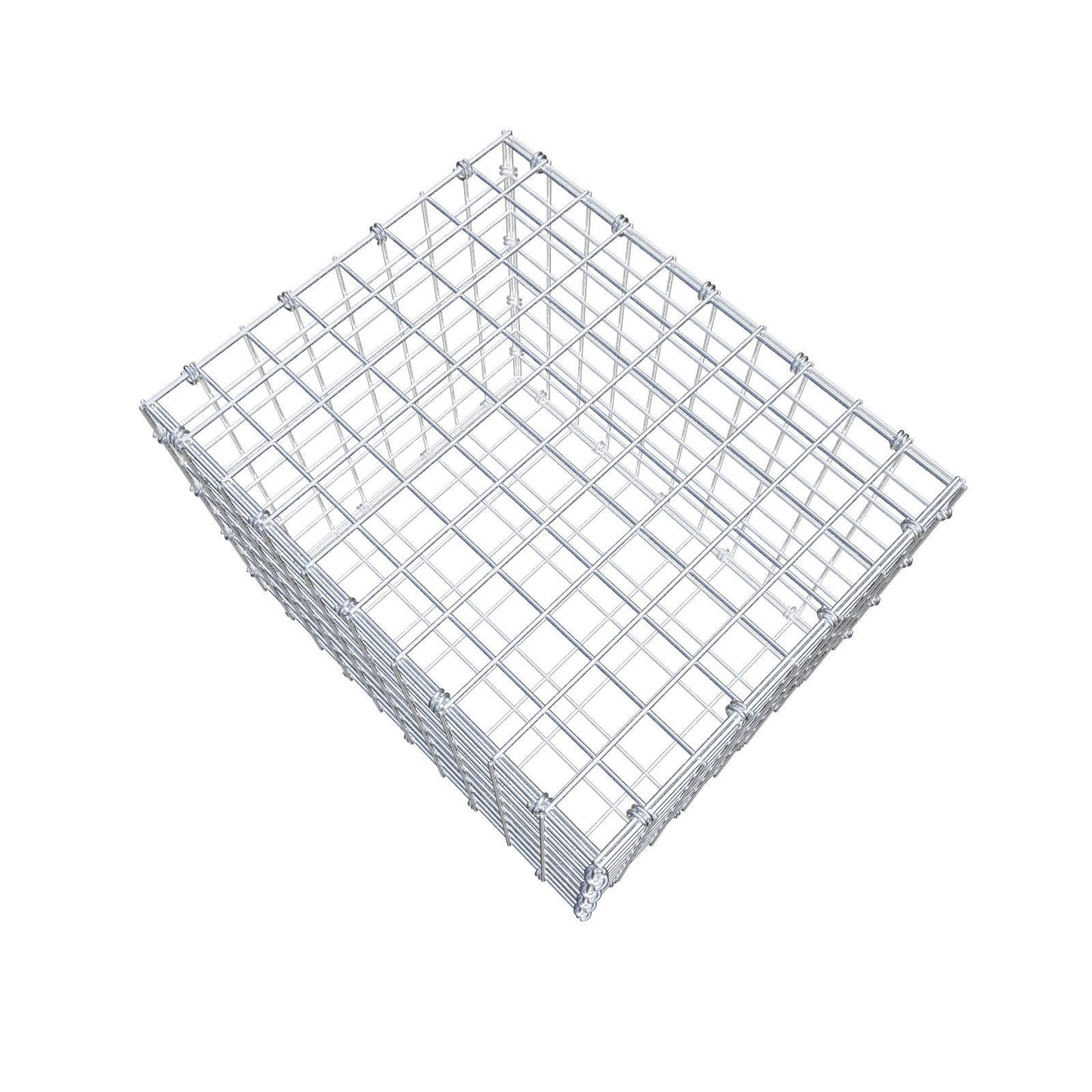 Schanskorf 50 cm x 40 cm x 40 cm (L x H x D), maaswijdte 5 x 5 cm, spiraalring