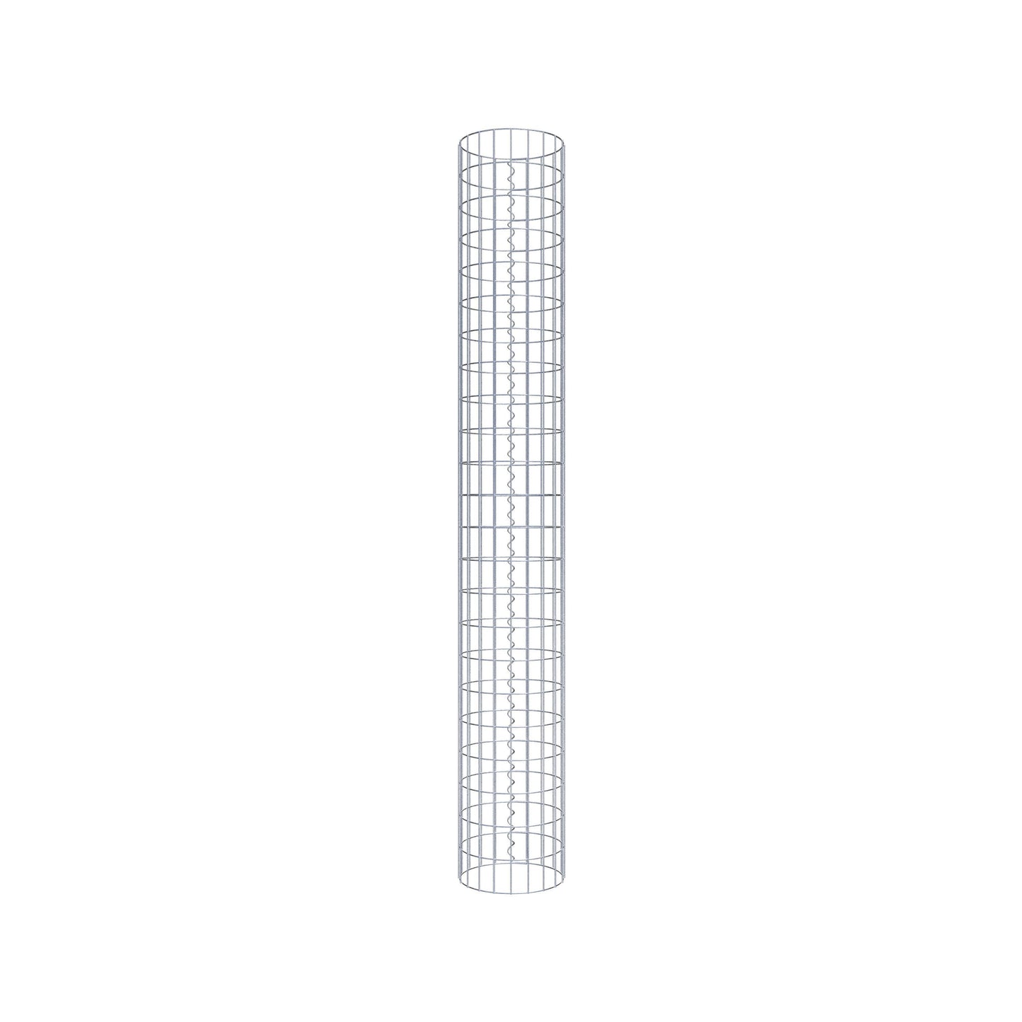 Gabionensäule rund 32 cm Durchmesser, 230 cm Höhe, Maschenweite 5 cm x 10 cm