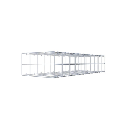 Monteret gabion type 2 100 cm x 20 cm x 40 cm (L x H x D), maskestørrelse 10 cm x 10 cm, C-ring