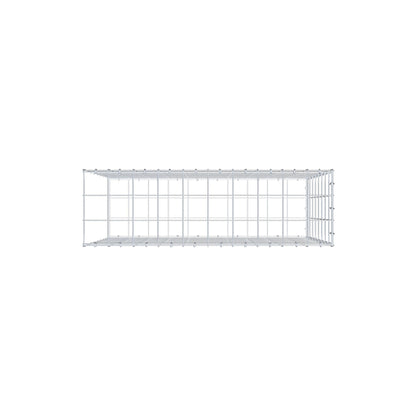 Typ 2 påbyggnadsgabion 100 cm x 80 cm x 30 cm (L x H x D), maskstorlek 10 cm x 10 cm, C-ring