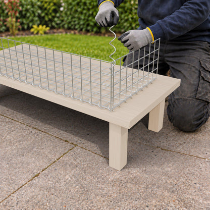 Gabion 100 cm x 20 cm x 40 cm (L x H x D), maskestørrelse 5 cm x 5 cm, spiral