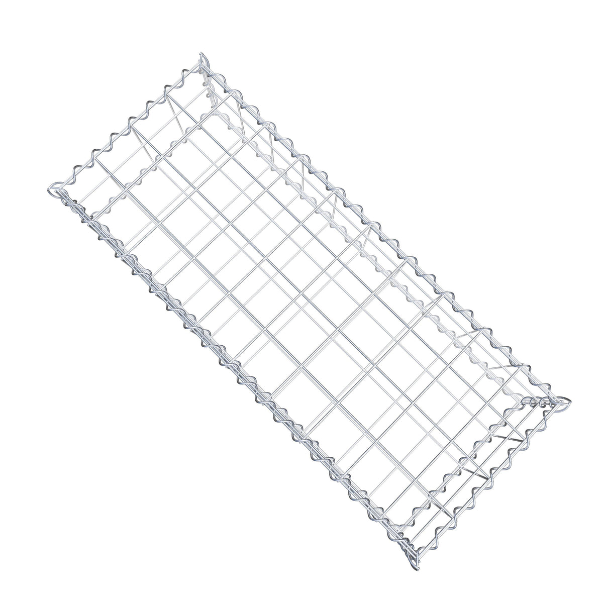 Gabion 100 cm x 20 cm x 40 cm (L x H x D), maskstorlek 10 cm x 10 cm, spiral
