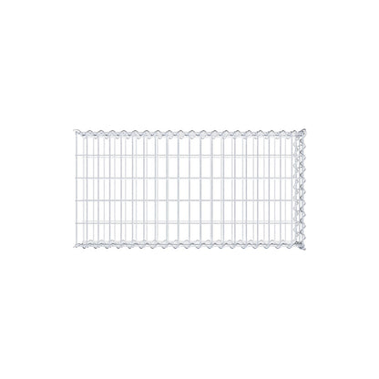 Opvokset gabion type 2 100 cm x 20 cm x 50 cm (L x H x D), maskestørrelse 5 cm x 10 cm, spiral