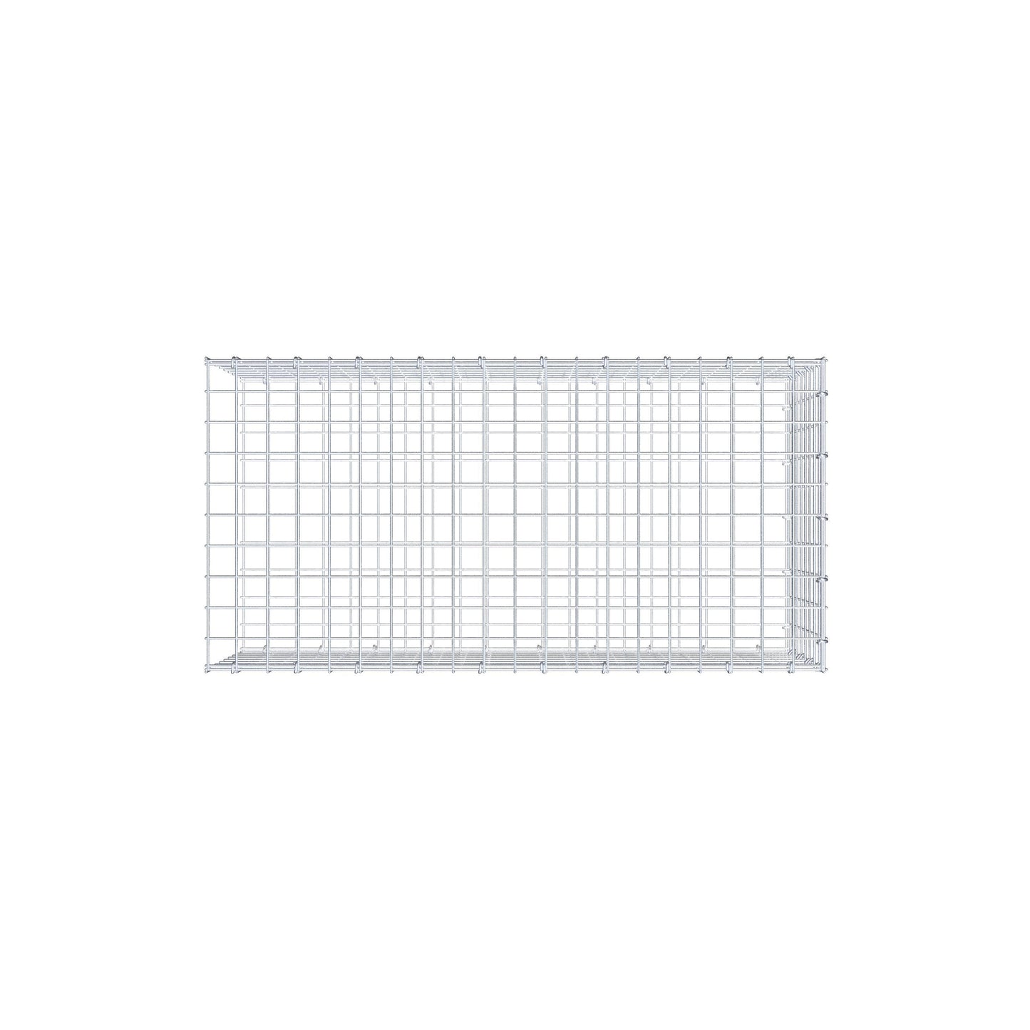 Opzetpaal type 2 100 cm x 40 cm x 50 cm (L x H x D), maaswijdte 5 cm x 5 cm, C-ring
