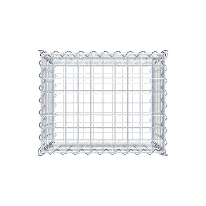Schanskorf 50 cm x 40 cm x 40 cm (L x H x D), maaswijdte 5 cm x 5 cm, spiraalvormig