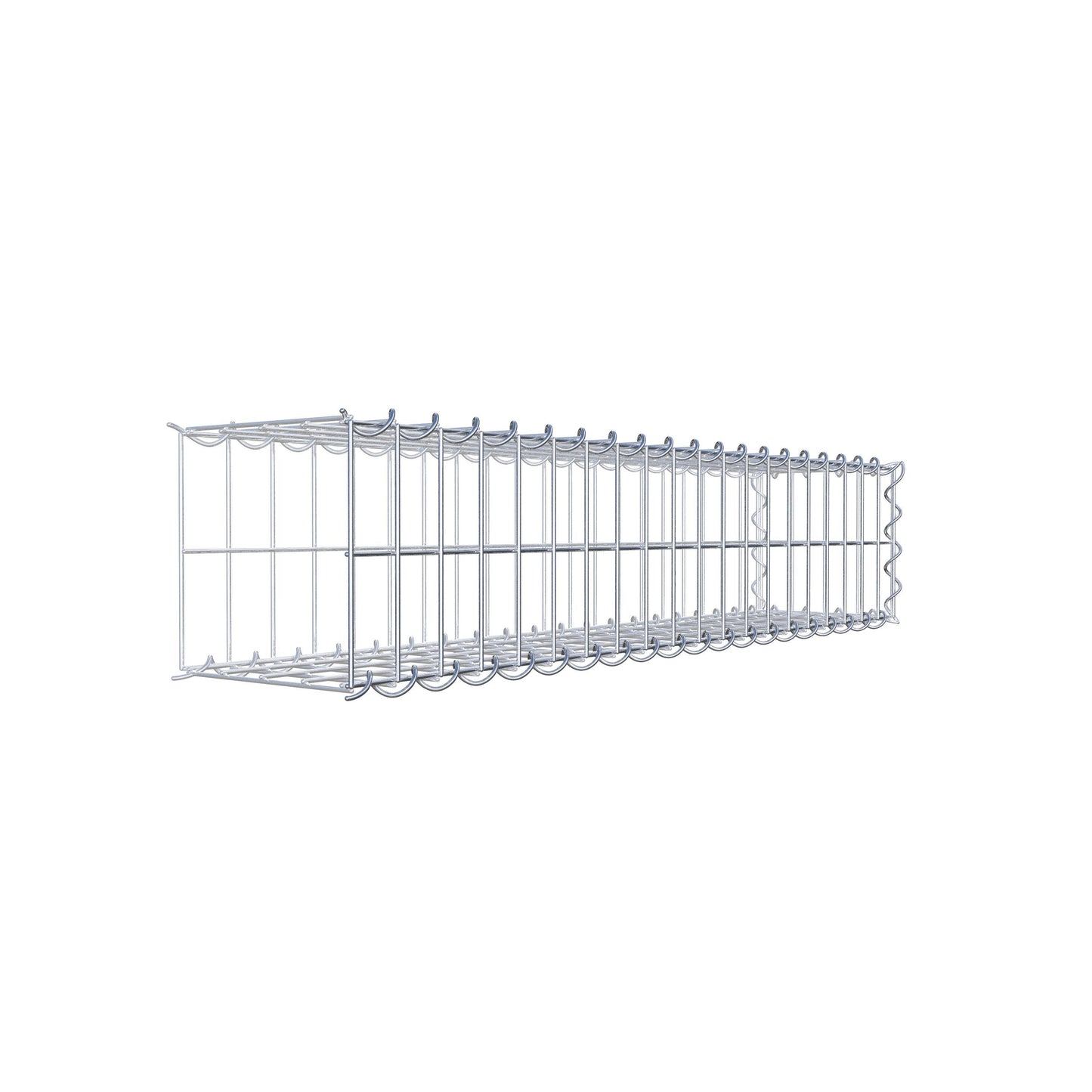 Extra gabion typ 2 100 cm x 20 cm x 20 cm (L x H x D), maskstorlek 5 cm x 10 cm, spiral
