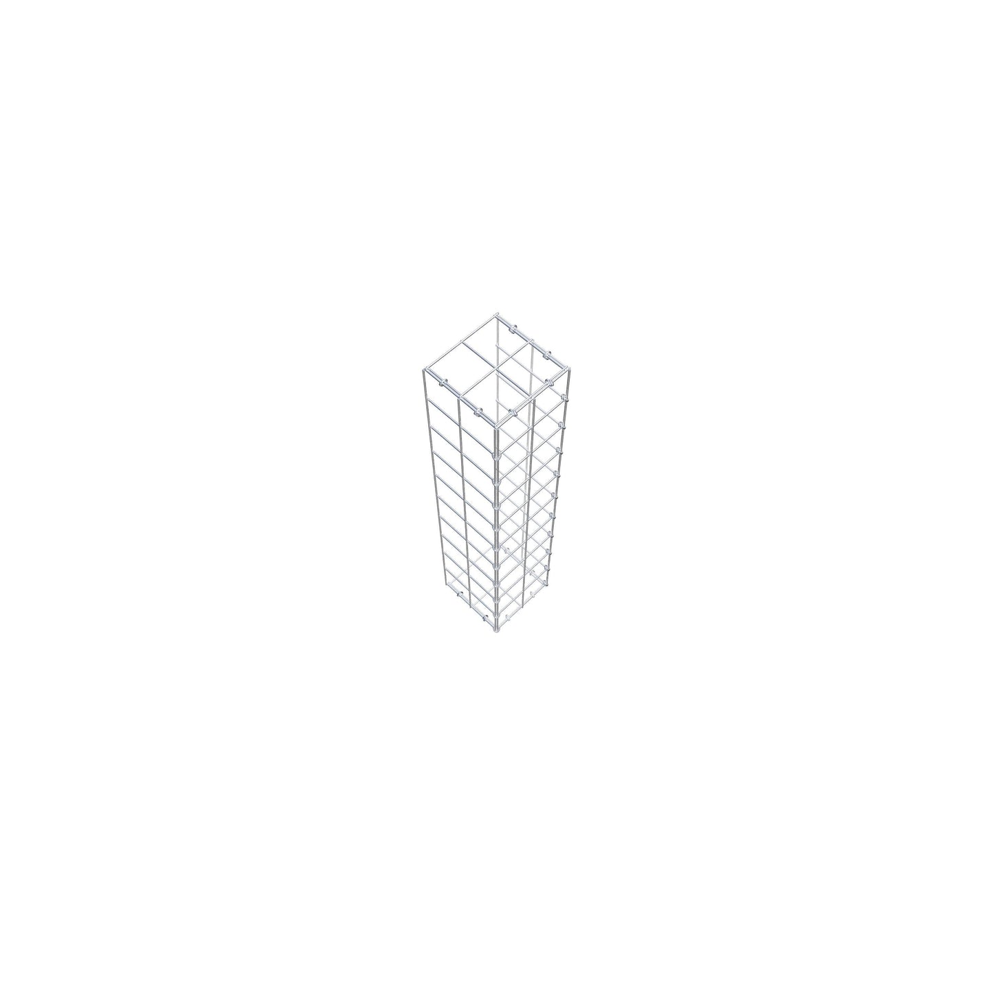 Gabbione fissabile tipo 2 100 cm x 20 cm x 20 cm (L x H x P), maglia 10 cm x 10 cm, anello a C