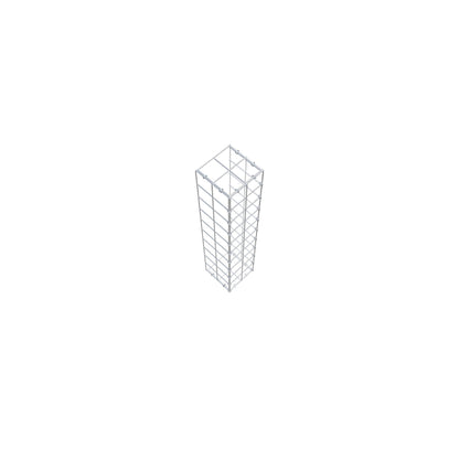 Gabbione fissabile tipo 2 100 cm x 20 cm x 20 cm (L x H x P), maglia 10 cm x 10 cm, anello a C