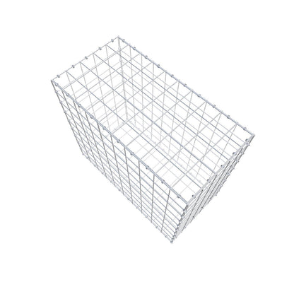 Gabion 100 cm x 90 cm x 50 cm (L x H x D), maskestørrelse 10 x 10 cm, spiralring