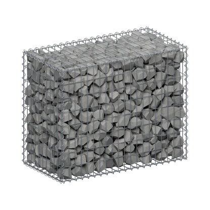 Gabion 100 cm x 80 cm x 50 cm (L x H x D), maskestørrelse 5 cm x 10 cm, spiral