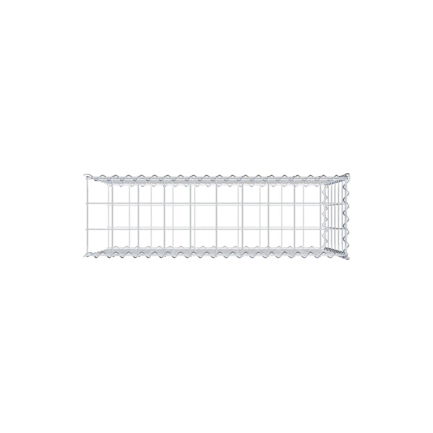 Gabion rapporté type 2 100 cm x 60 cm x 30 cm (L x H x P), mailles 10 cm x 10 cm, spirale