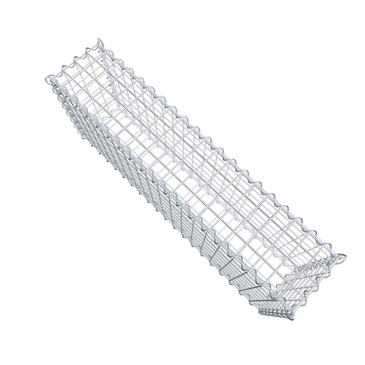 Gabbione 100 cm x 40 cm x 20 cm (L x H x P), maglia 5 cm x 5 cm, spirale