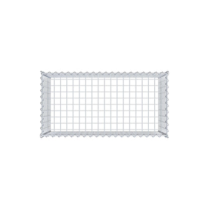 Aangegroeide schanskorf type 3 100 cm x 50 cm x 50 cm (L x H x D), maaswijdte 5 cm x 5 cm, spiraal