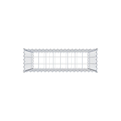 Gabione 100 cm x 100 cm x 30 cm (L x H x T), Maschenweite 10 cm x 10 cm, Spirale