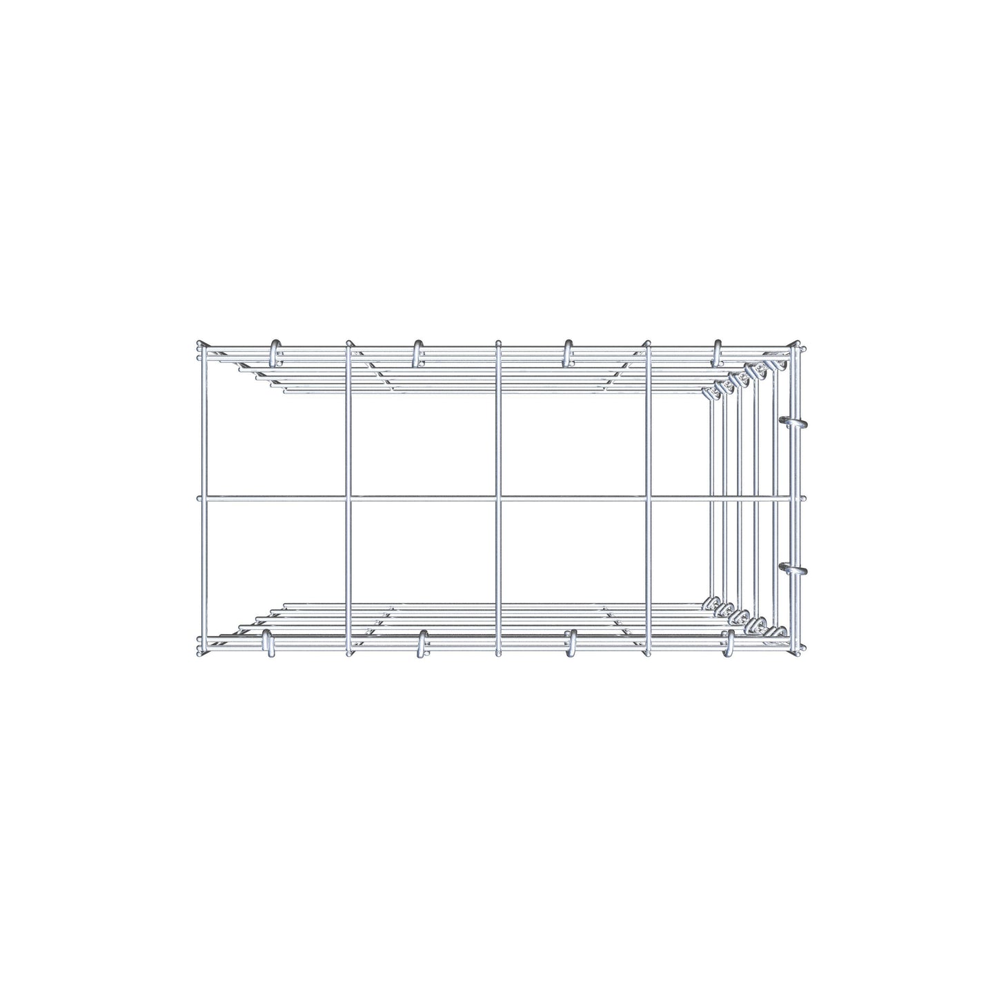 Anbaugabione Typ 4 50 cm x 40 cm x 20 cm (L x H x T), Maschenweite 10 cm x 10 cm, C-Ring