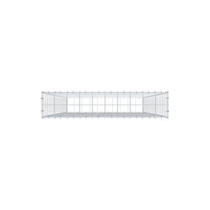 Gabion 200 cm x 100 cm x 20 cm (L x H x P), maille 10 cm x 10 cm, anneau en C