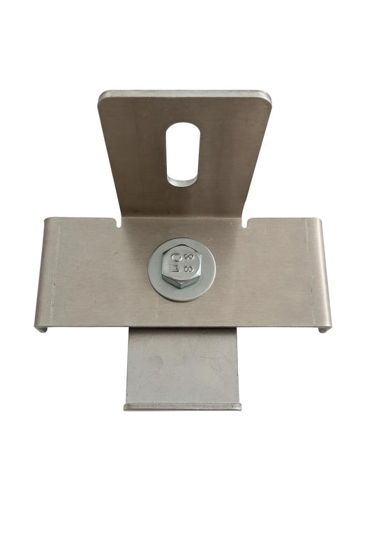 Agrafe avec support de clôture maille 10 x 10 cm, aluminium