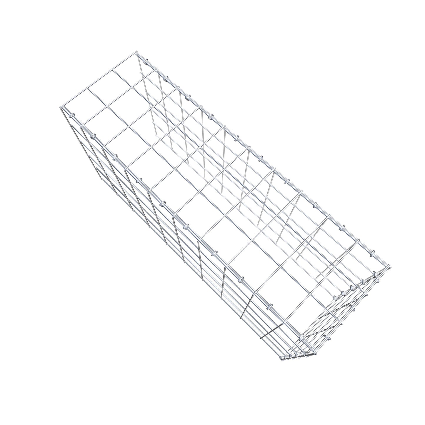 Mounted gabion type 4 100 cm x 50 cm x 30 cm (L x H x D), mesh size 10 cm x 10 cm, C-ring