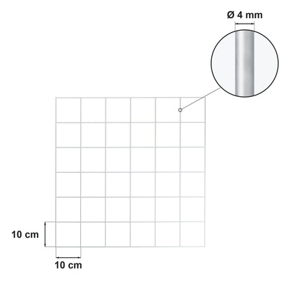 Gabione 80 cm x 50 cm x 50 cm (L x H x T), Maschenweite 10 cm x 10 cm, Spirale