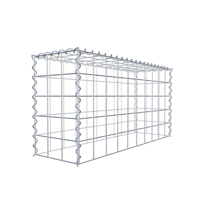 Opvokset gabion type 3 100 cm x 50 cm x 30 cm (L x H x D), maskestørrelse 10 cm x 10 cm, spiral