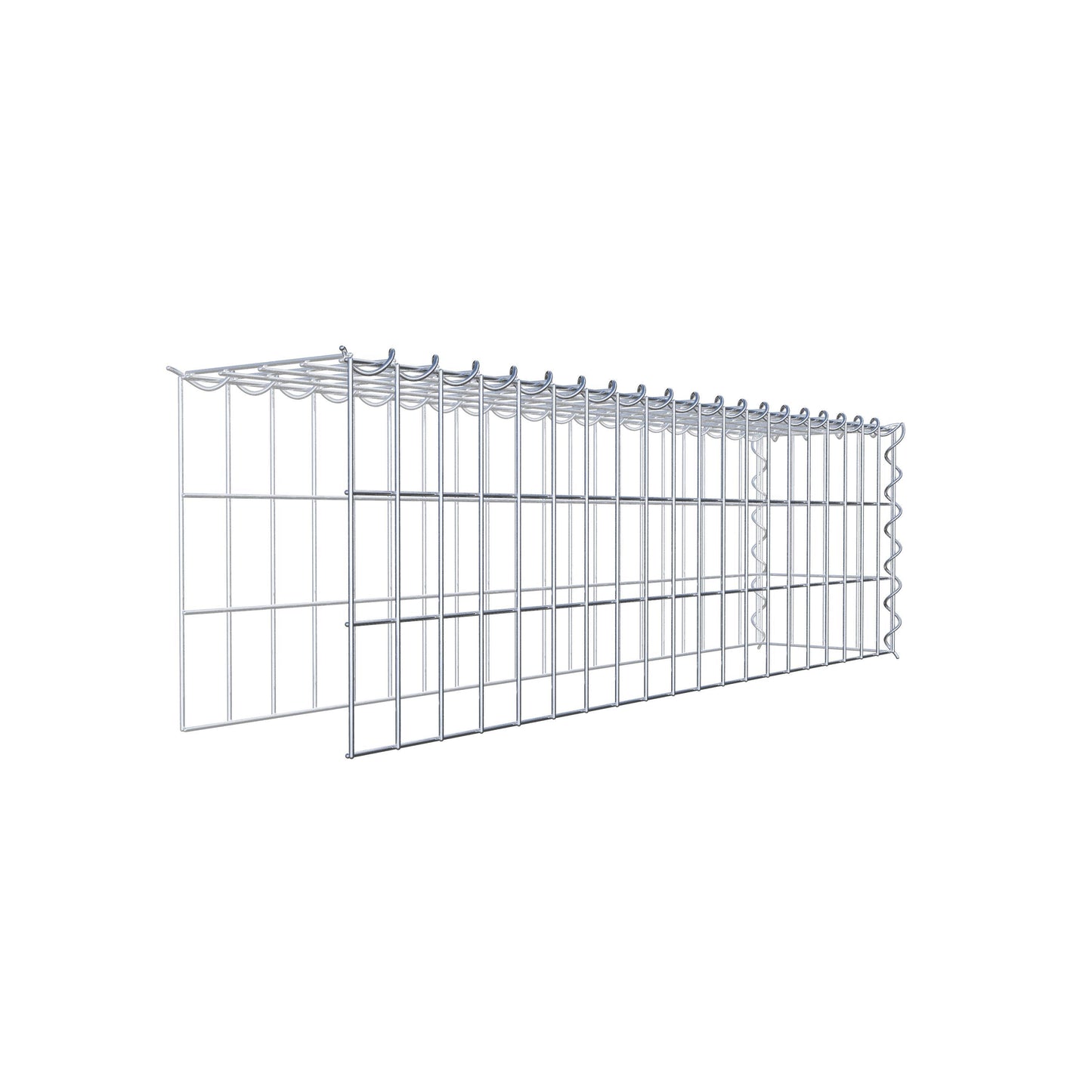 Add-on schanskorf type 4 100 cm x 30 cm x 20 cm (L x H x D), maaswijdte 5 cm x 10 cm, spiraalvormig