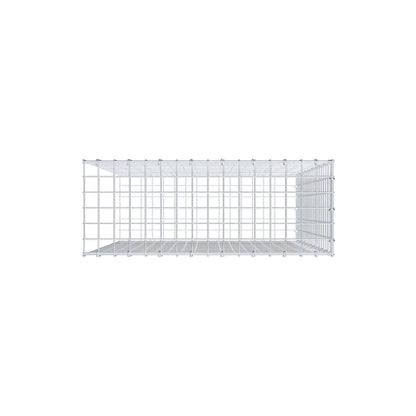 Monteret gabion type 2 100 cm x 80 cm x 30 cm (L x H x D), maskestørrelse 5 cm x 5 cm, C-ring