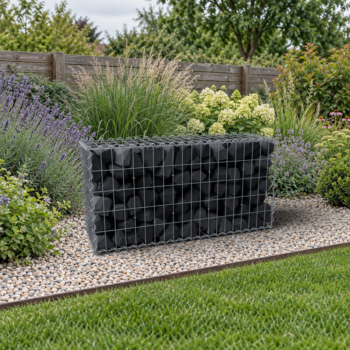 Gabione 100 cm x 50 cm x 30 cm (L x H x T), Maschenweite 5 cm x 10 cm, Spirale