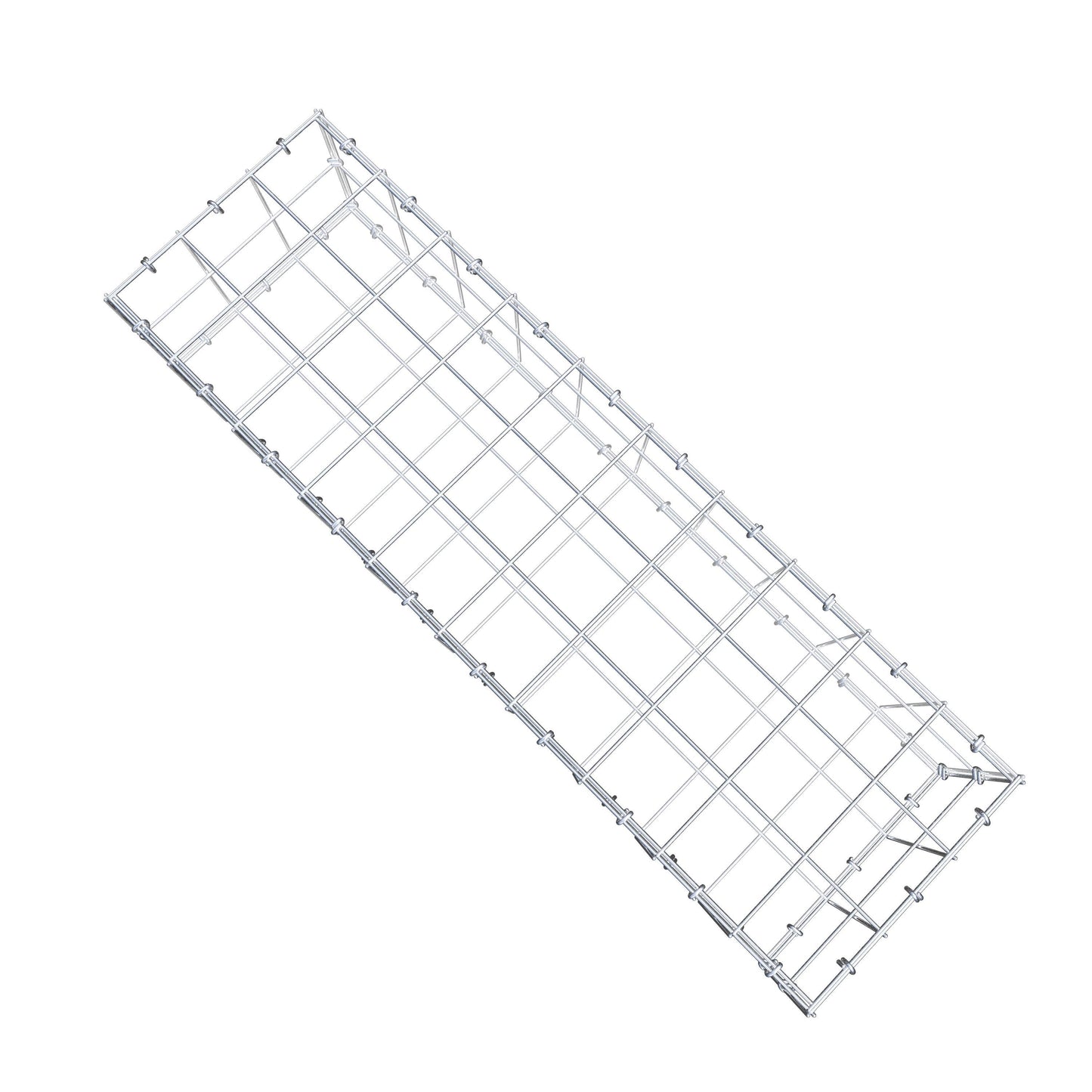 Gavión 100 cm x 20 cm x 30 cm (L x A x P), malla 10 cm x 10 cm, anillo en C