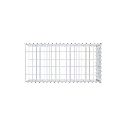 Opvokset gabion type 2 100 cm x 40 cm x 50 cm (L x H x D), maskestørrelse 5 cm x 10 cm, spiral