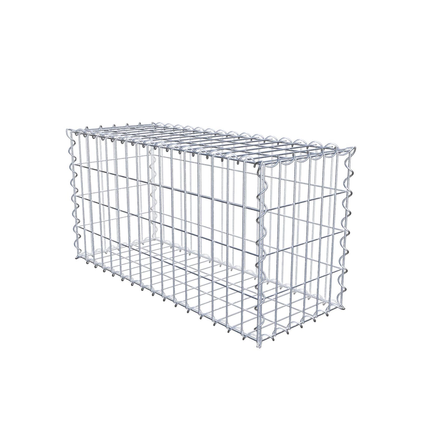 Gabion 80 cm x 40 cm x 30 cm (L x H x D), maskestørrelse 5 cm x 10 cm, spiral