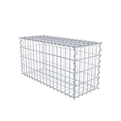 Gabion 80 cm x 40 cm x 30 cm (L x H x D), maskestørrelse 5 cm x 10 cm, spiral