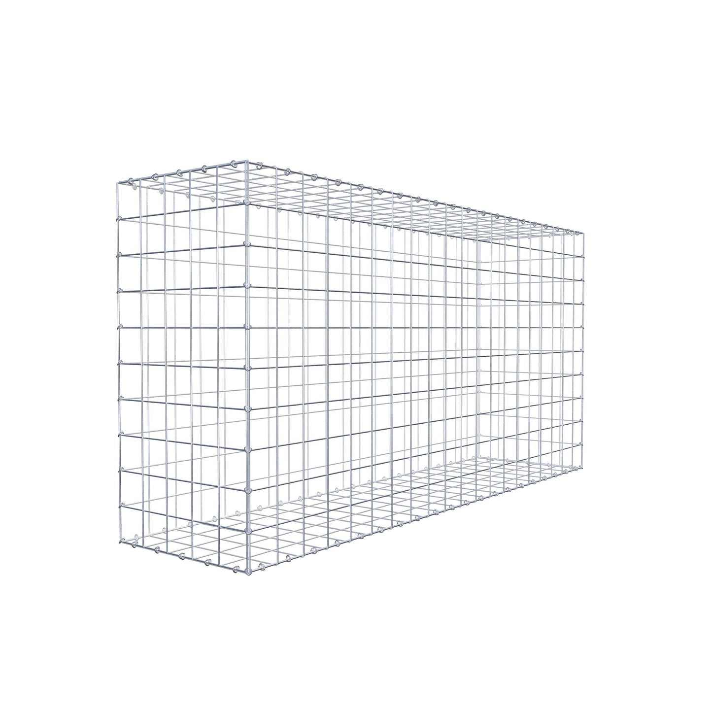 Gabbione 200 cm x 100 cm x 50 cm (L x H x P), maglia 10 cm x 10 cm, anello a C