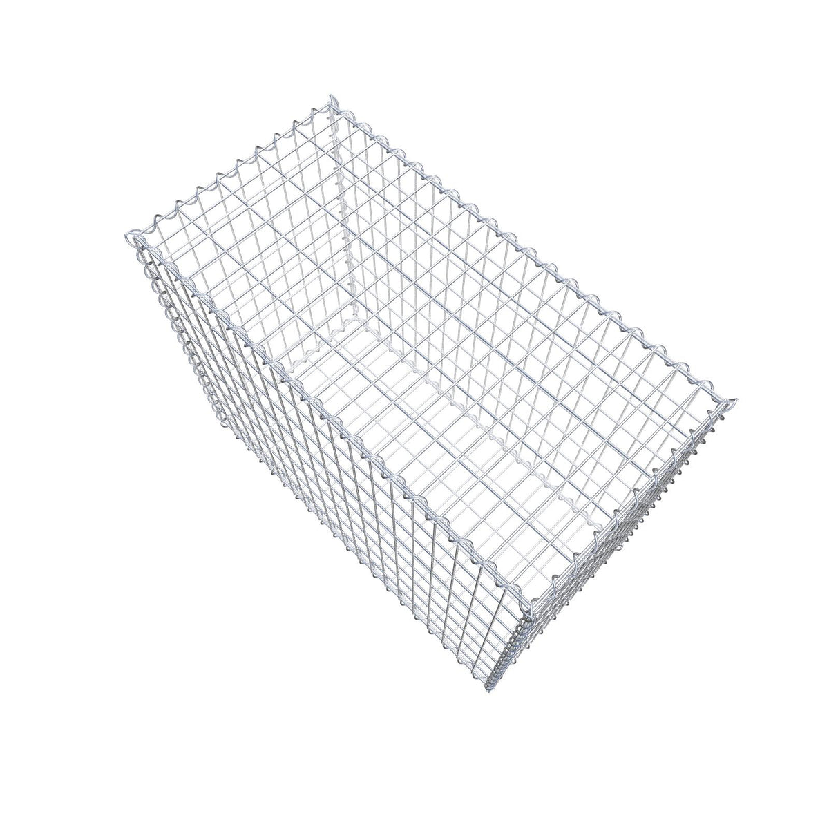 Gabion 100 cm x 80 cm x 50 cm (L x H x D), maskestørrelse 5 cm x 10 cm, spiral